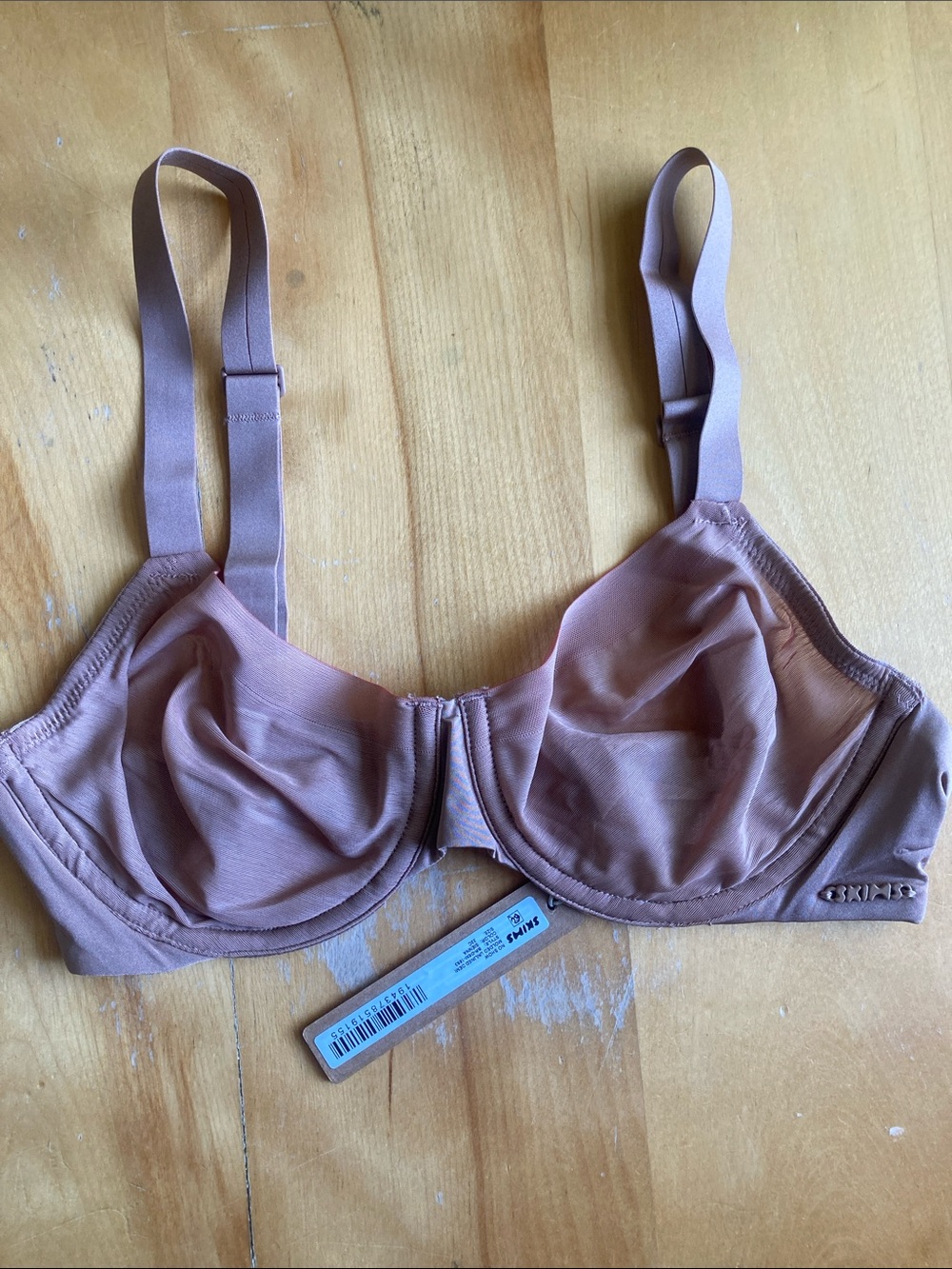 SKIMS Unlined Demi Underwire Bra in Siena